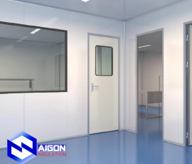 Cửa bản lề phòng sạch